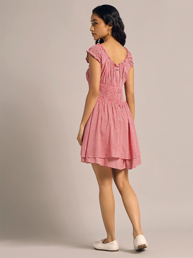 Checked Mini Dress