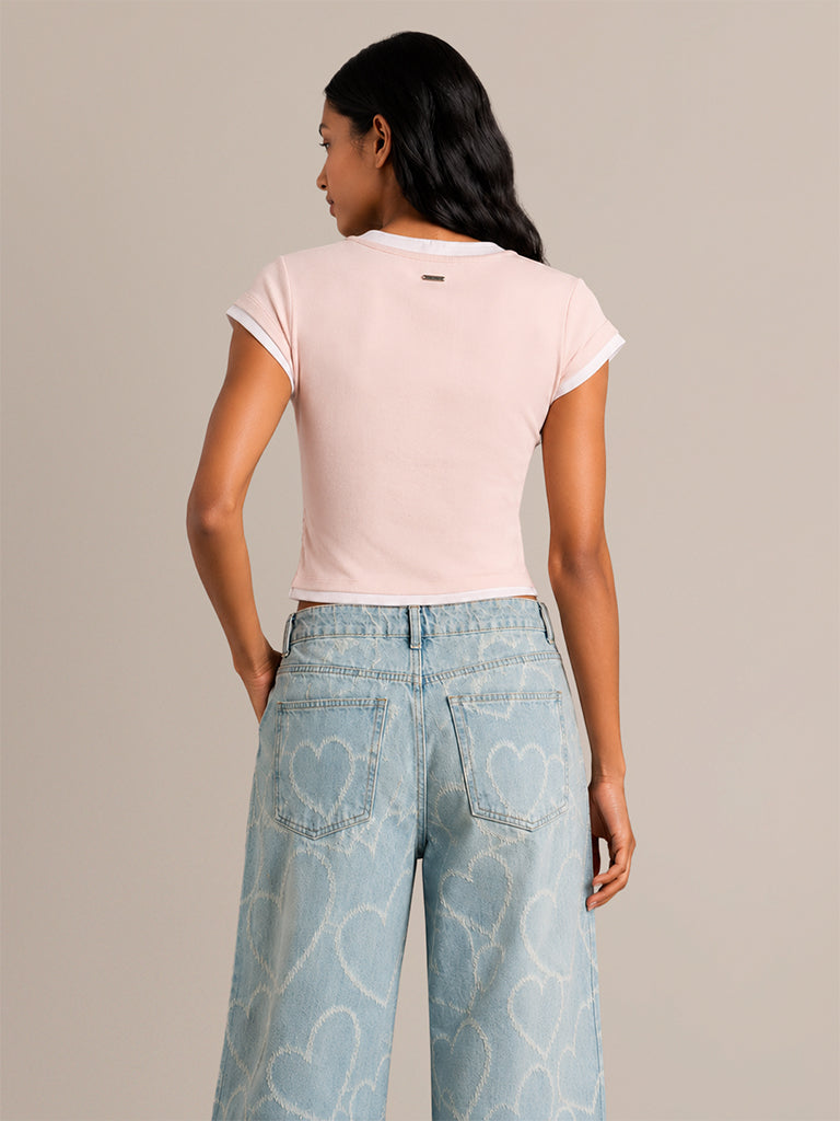 Fitted Ribbed T-Shirt