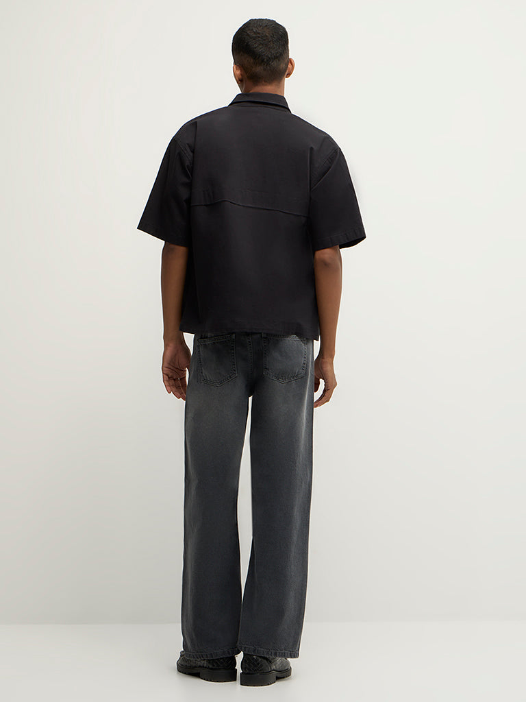 Baggy-Fit Faded Jeans