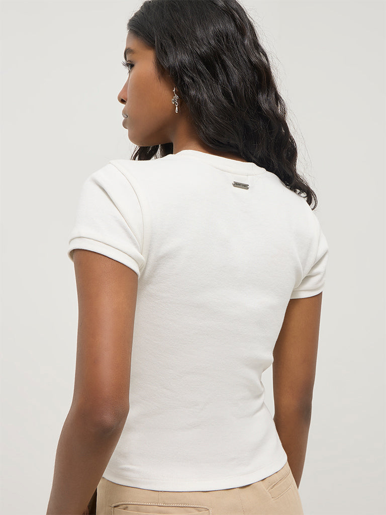 Fitted Typographic T-Shirt