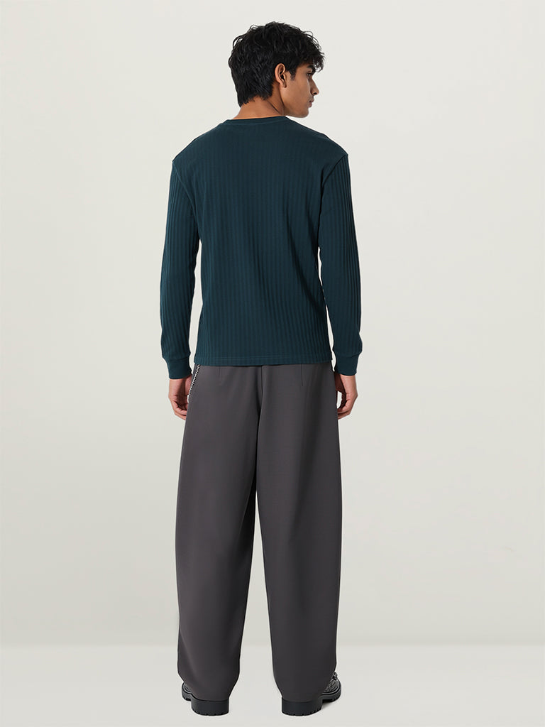 Straight-Fit Trousers with Chain