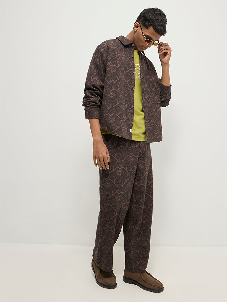 Baggy-Fit Printed Pants