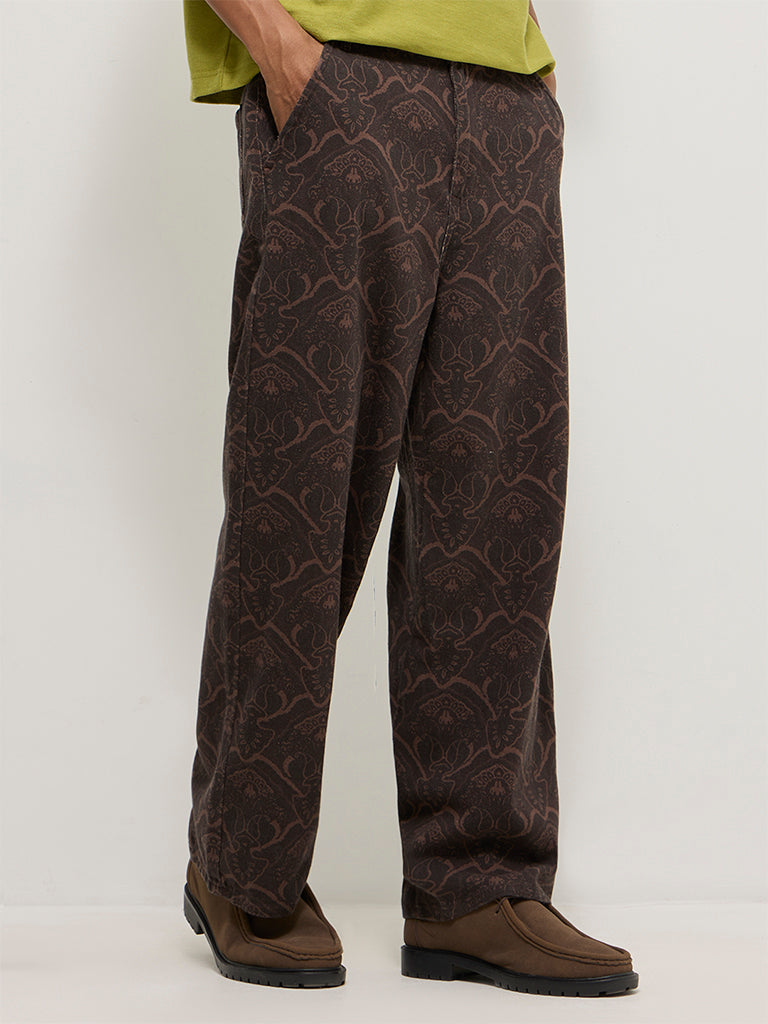 Baggy-Fit Printed Pants