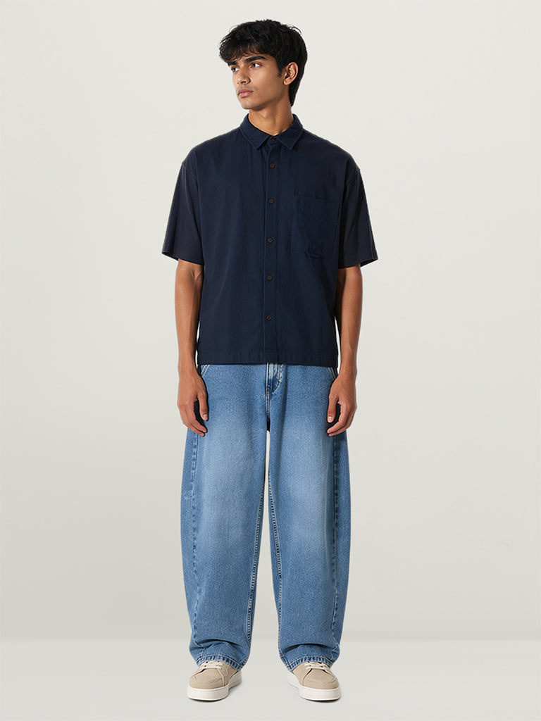 Skater-Fit Washed Jeans