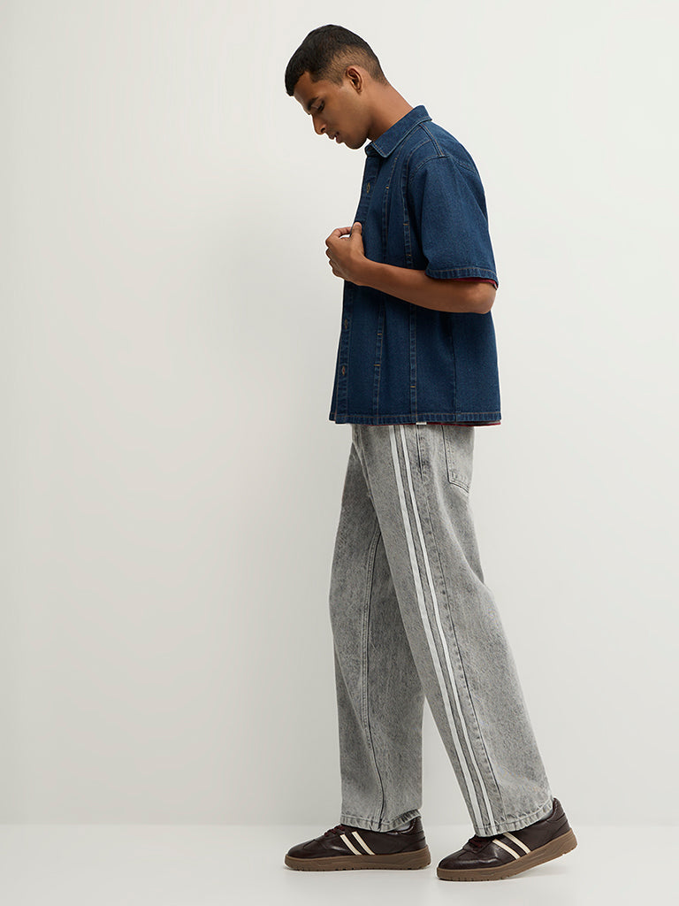 Straight-Fit Striped Jeans