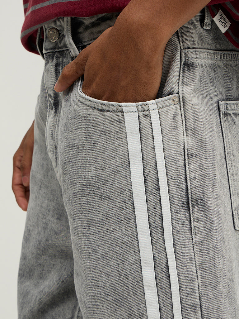 Straight-Fit Striped Jeans