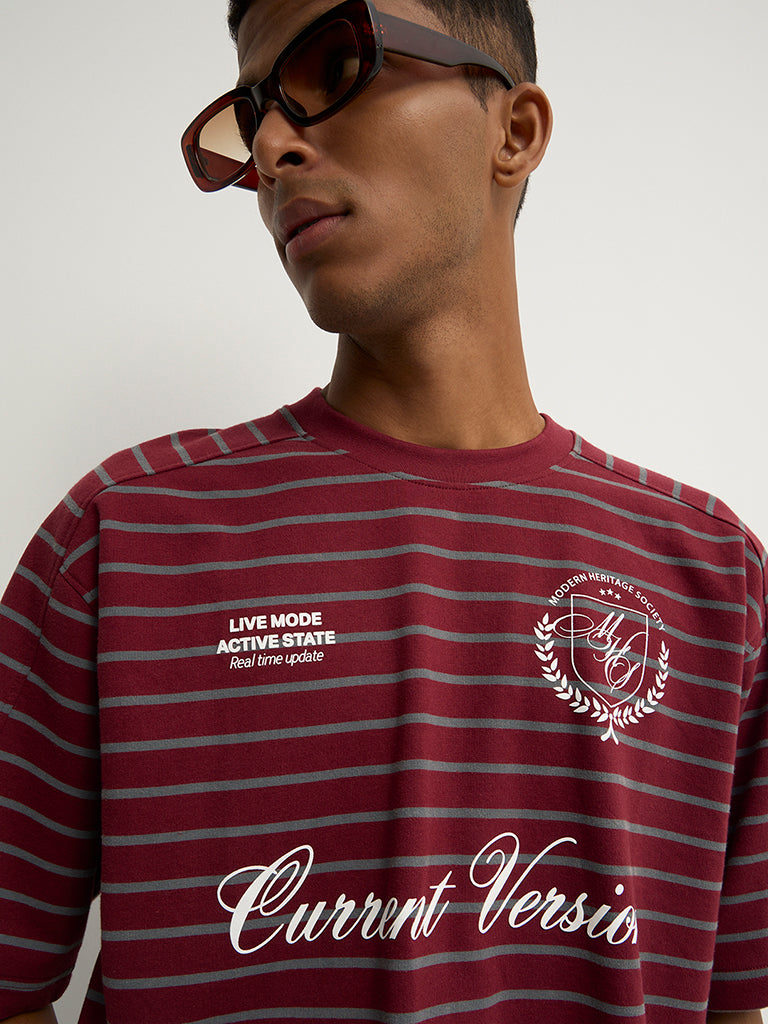 Boxy-Fit Striped T-Shirt