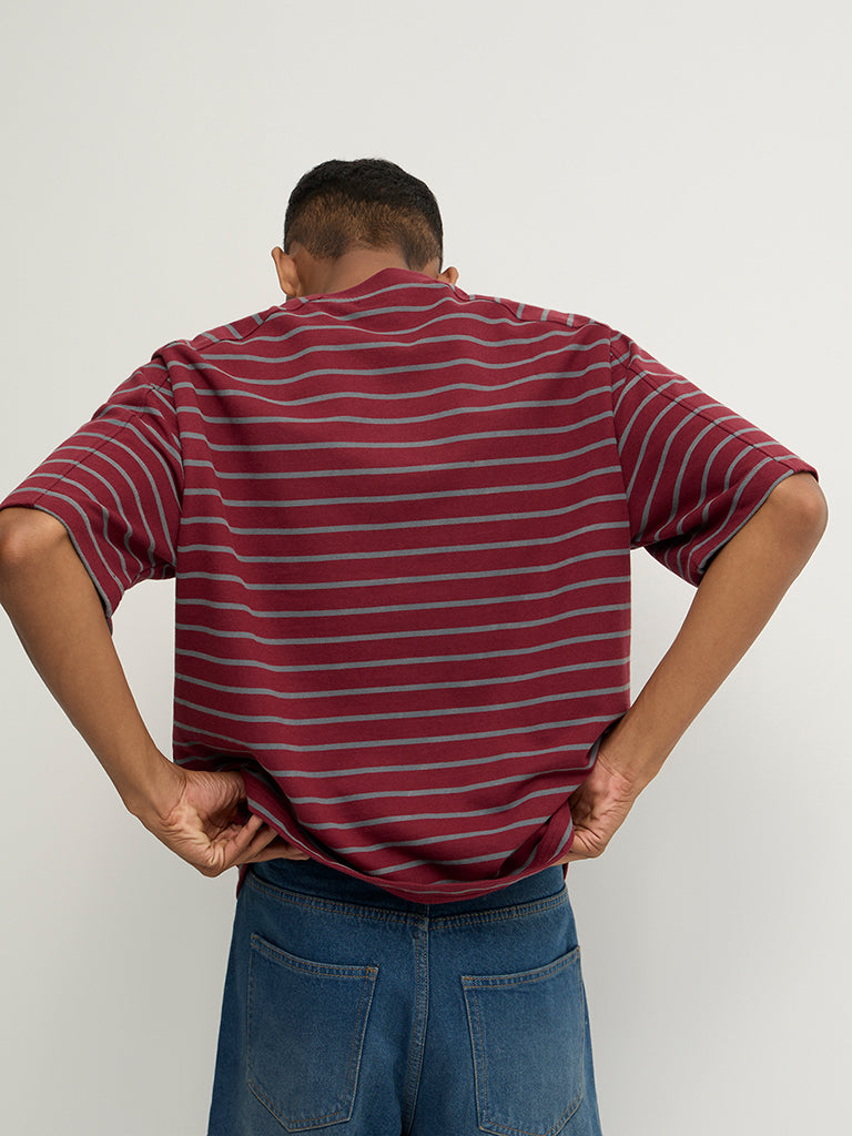 Boxy-Fit Striped T-Shirt