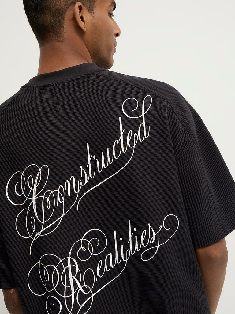 Boxy-Fit Typographic T-Shirt