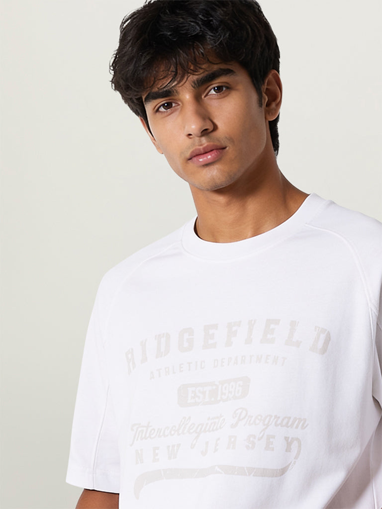 Boxy-Fit Typographic T-Shirt