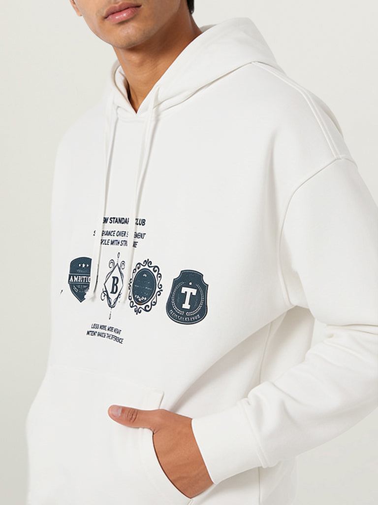 Boxy-Fit Graphic Hoodie