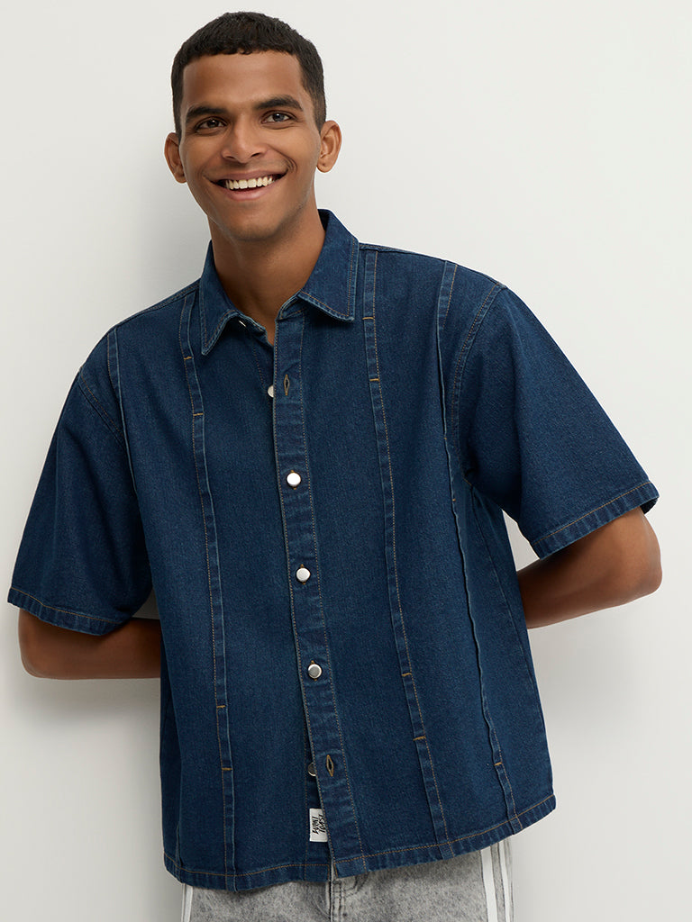 Boxy-Fit Denim Shirt