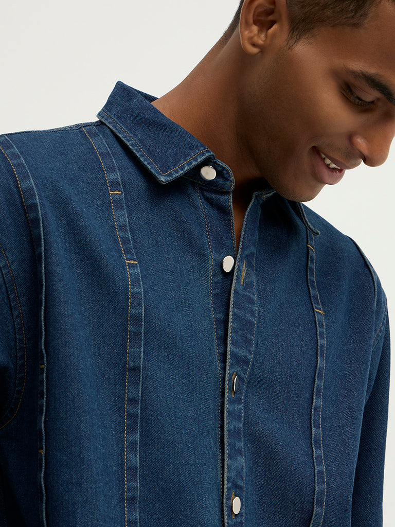 Boxy-Fit Denim Shirt
