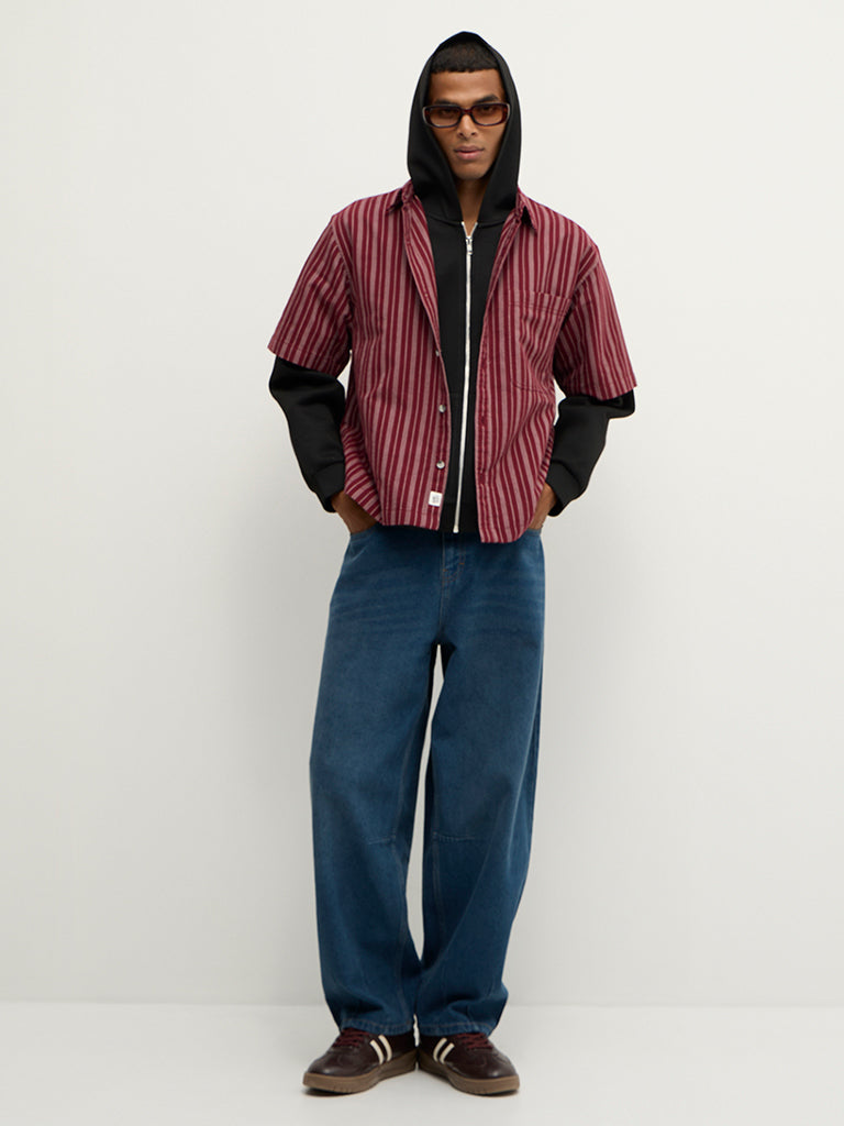 Boxy-Fit Striped Shirt