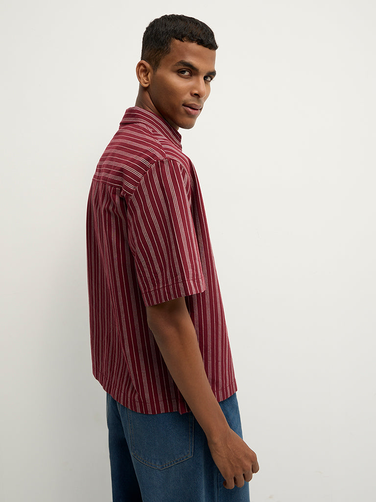 Boxy-Fit Striped Shirt