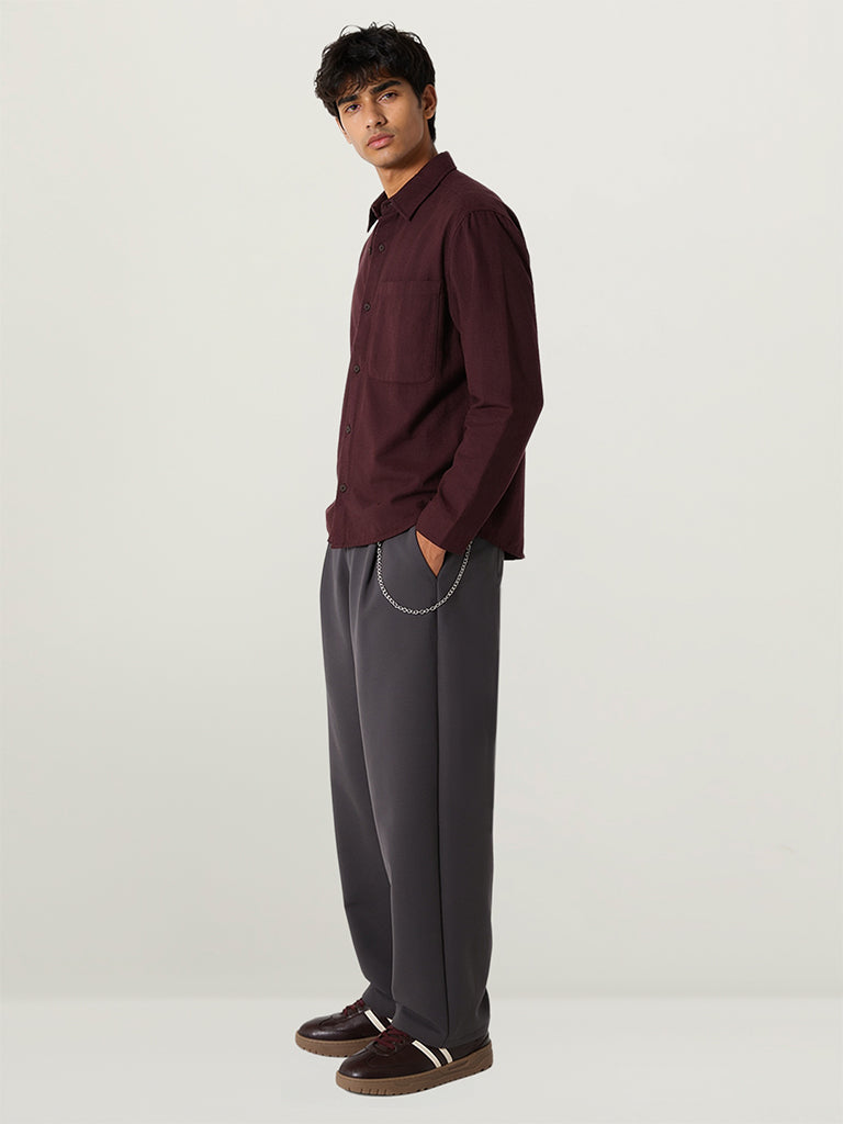 Boxy-Fit Solid Shirt