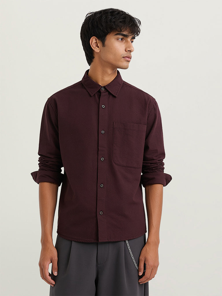 Boxy-Fit Solid Shirt