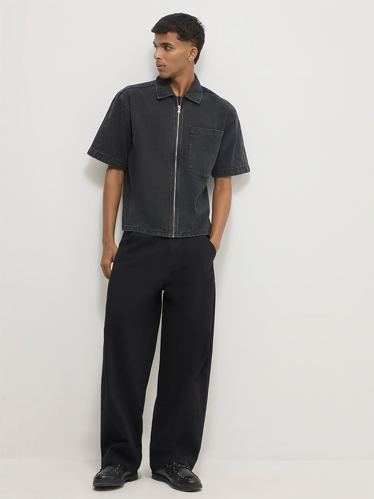 Boxy-Fit Denim Shirt