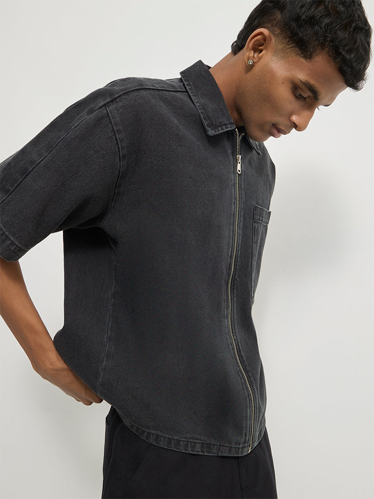 Boxy-Fit Denim Shirt