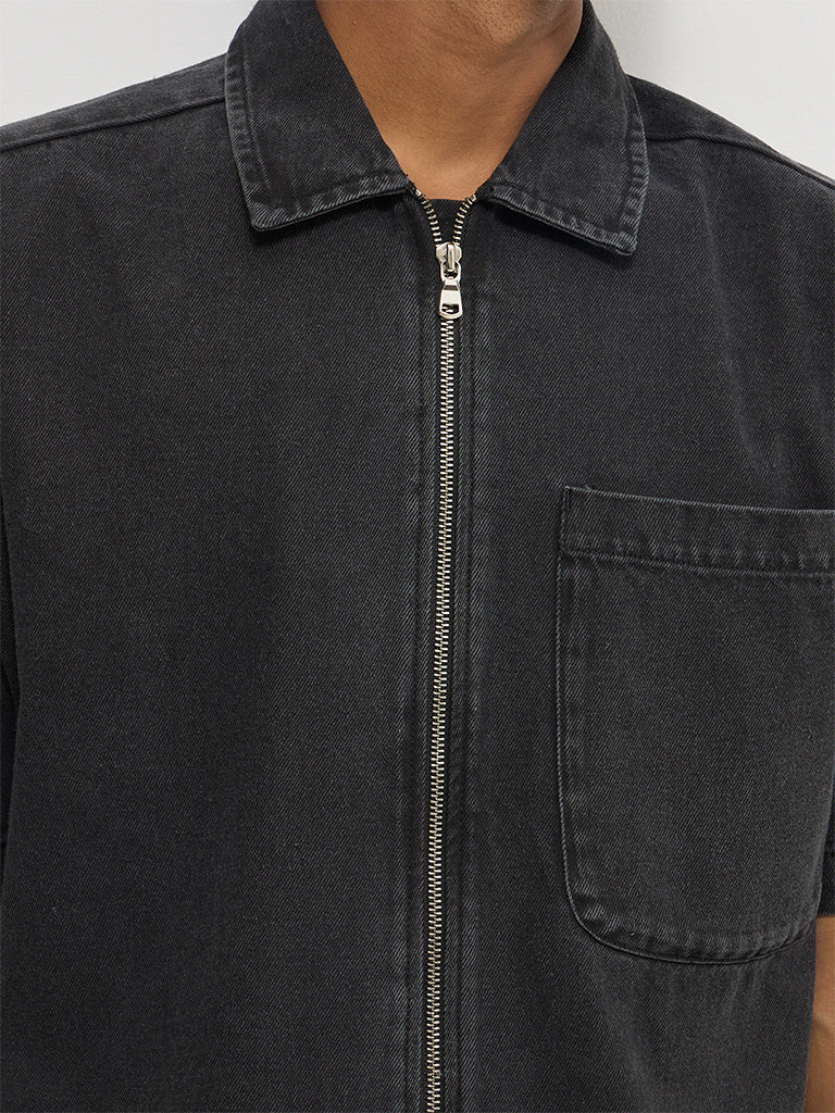 Boxy-Fit Denim Shirt