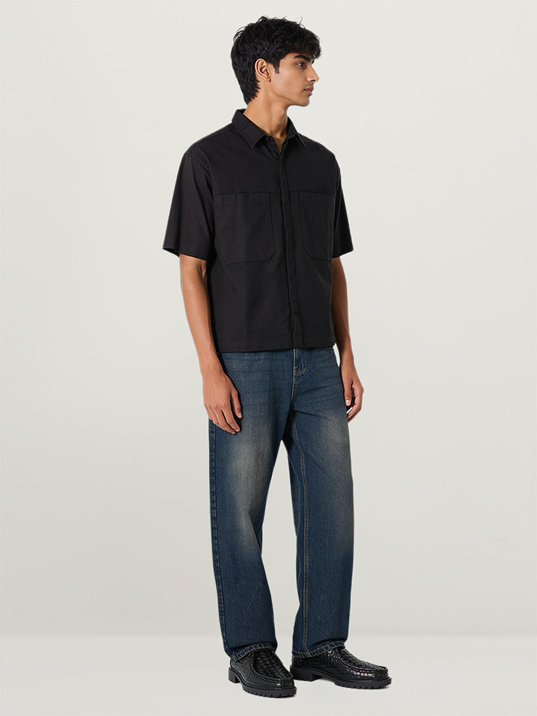 Boxy-Fit Solid Shirt
