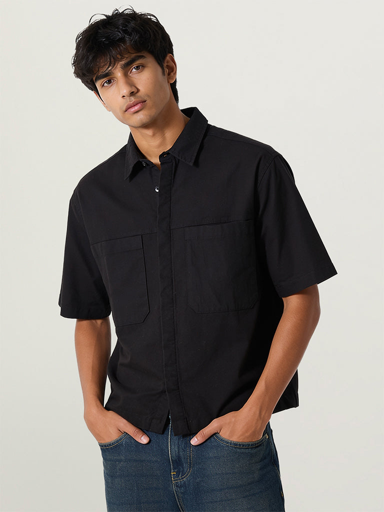 Boxy-Fit Solid Shirt