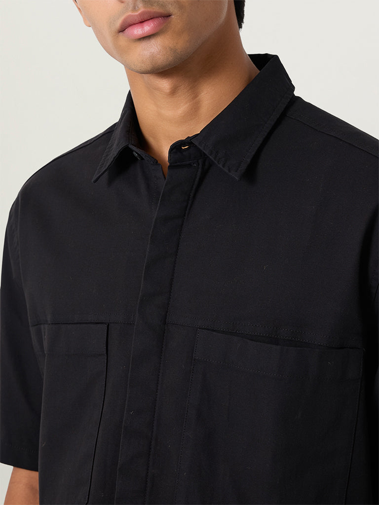 Boxy-Fit Solid Shirt