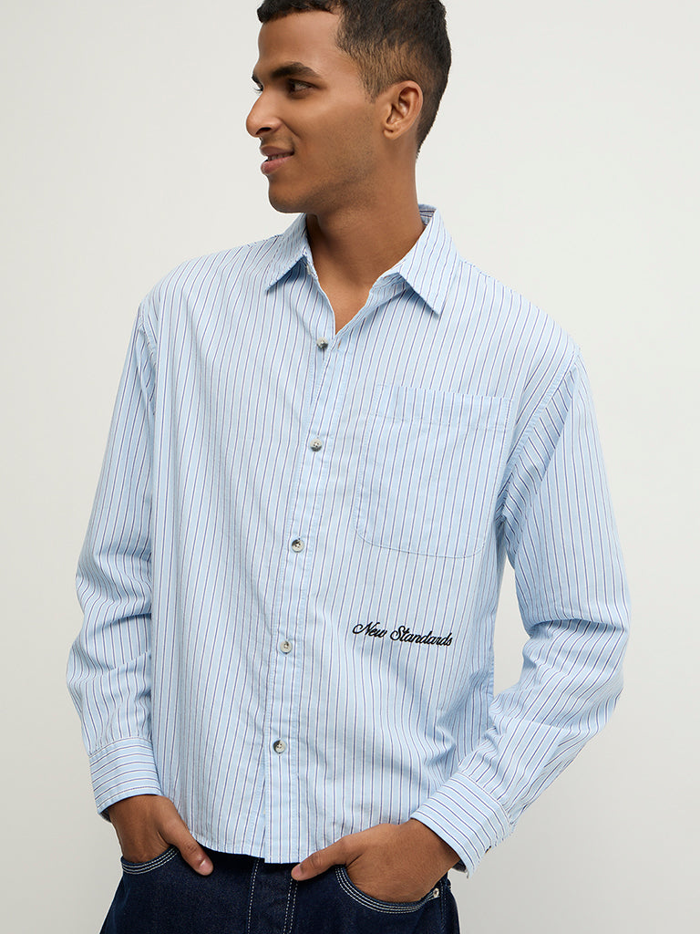 Boxy-Fit Striped Shirt