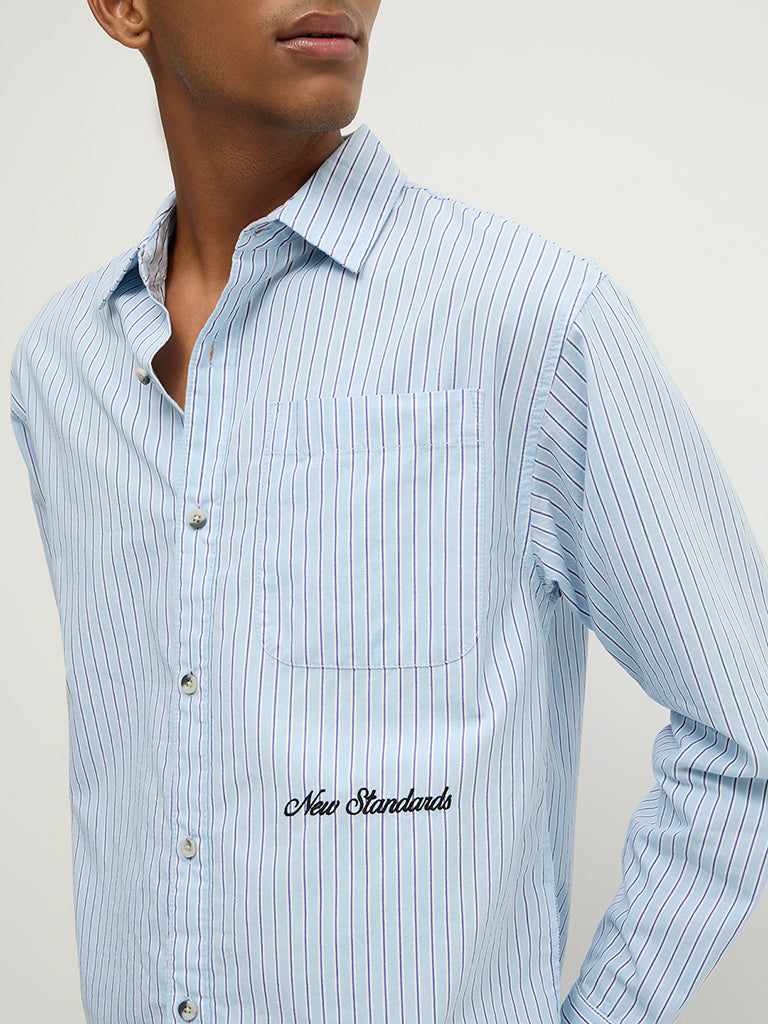 Boxy-Fit Striped Shirt