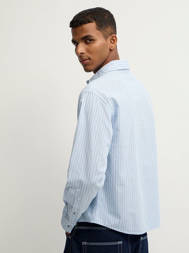 Boxy-Fit Striped Shirt