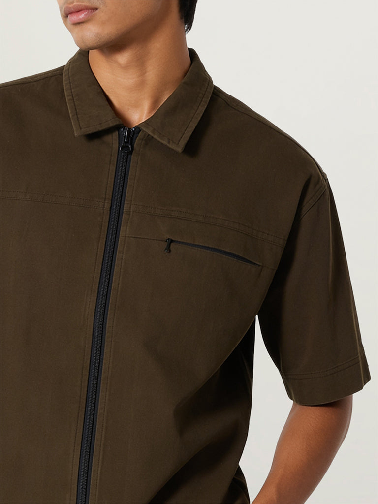 Boxy-Fit Solid Shirt