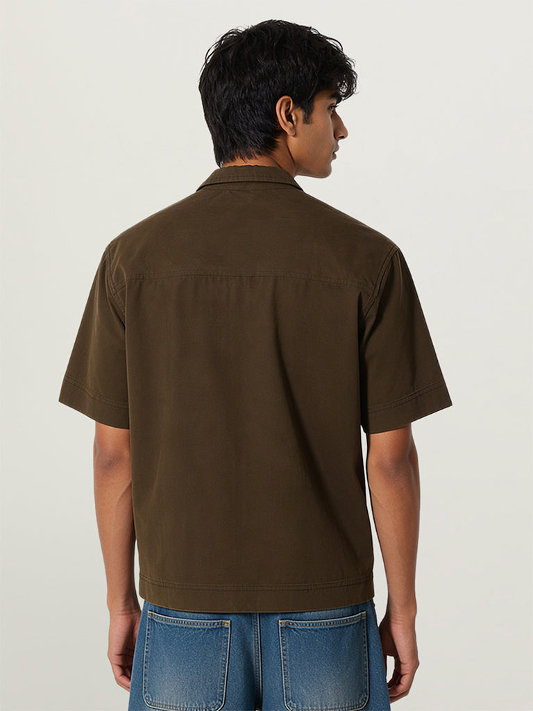 Boxy-Fit Solid Shirt