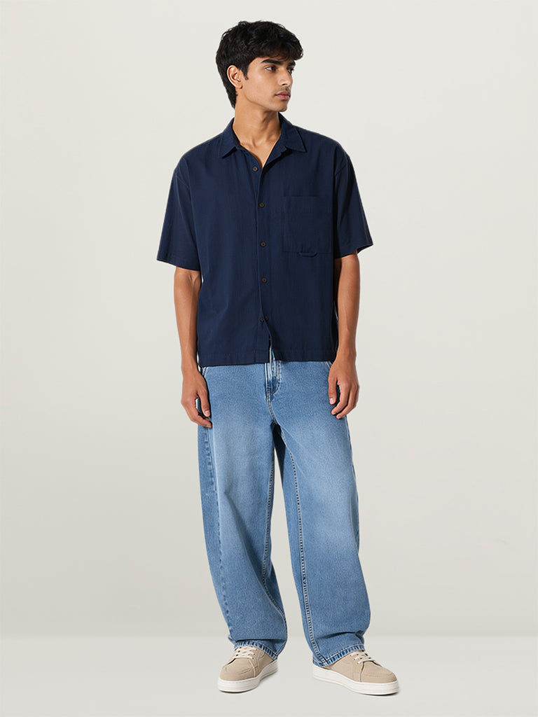 Boxy-Fit Solid Shirt