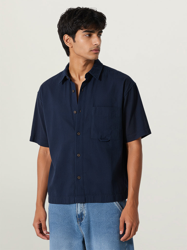 Boxy-Fit Solid Shirt