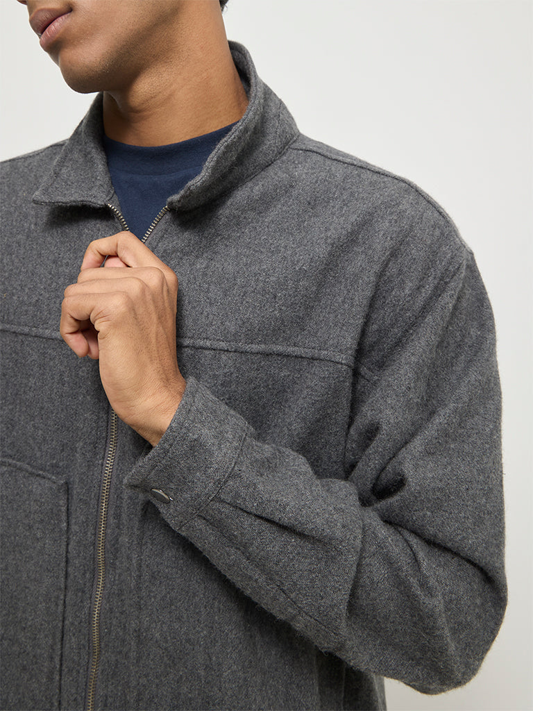 Boxy-Fit Woven Jacket
