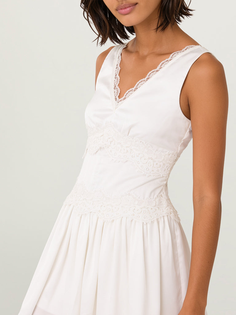 Mini Lace Design Dress