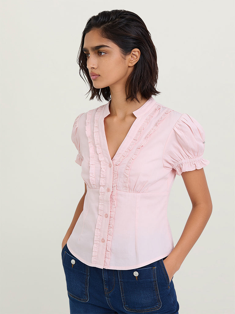 Fitted Ruffled Shirt