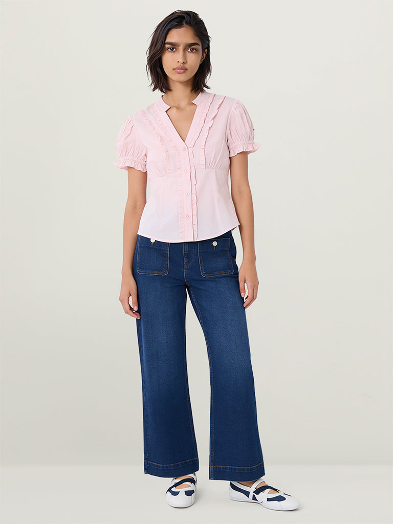 Fitted Ruffled Shirt