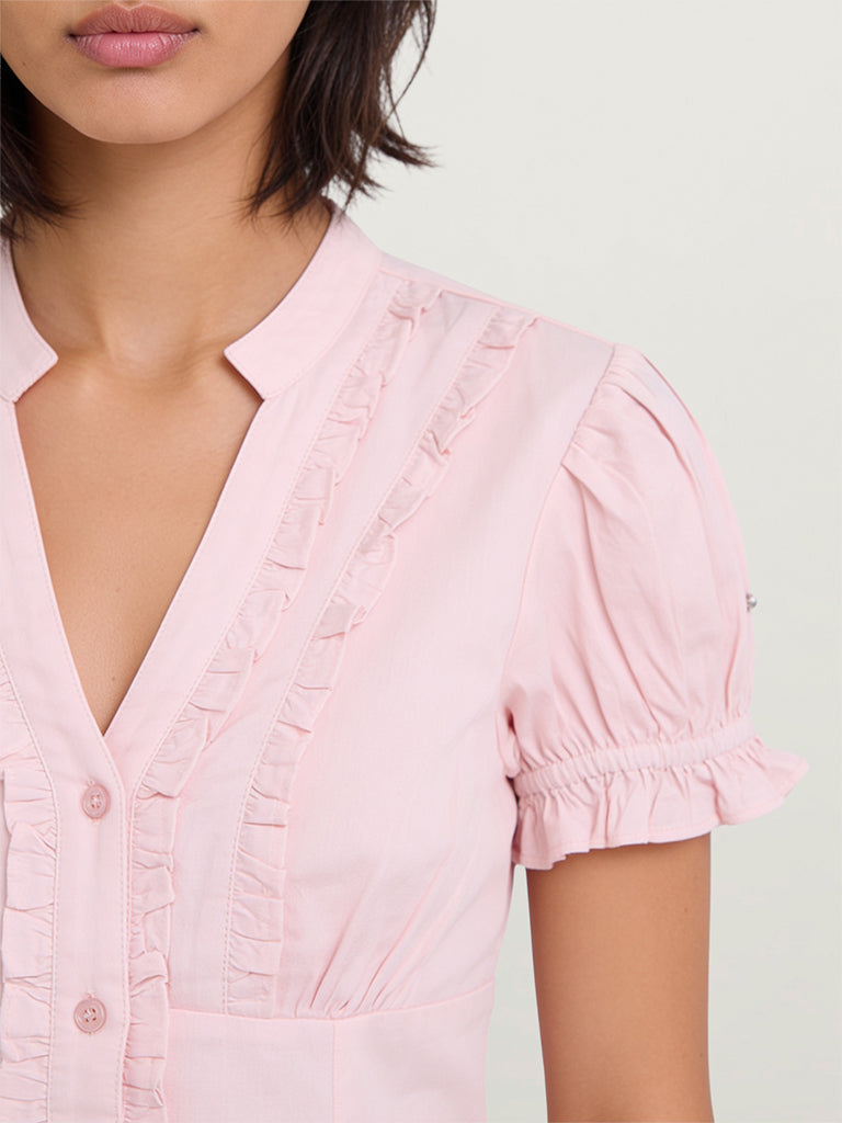 Fitted Ruffled Shirt