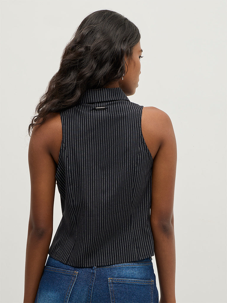 Fitted Pinstriped Top