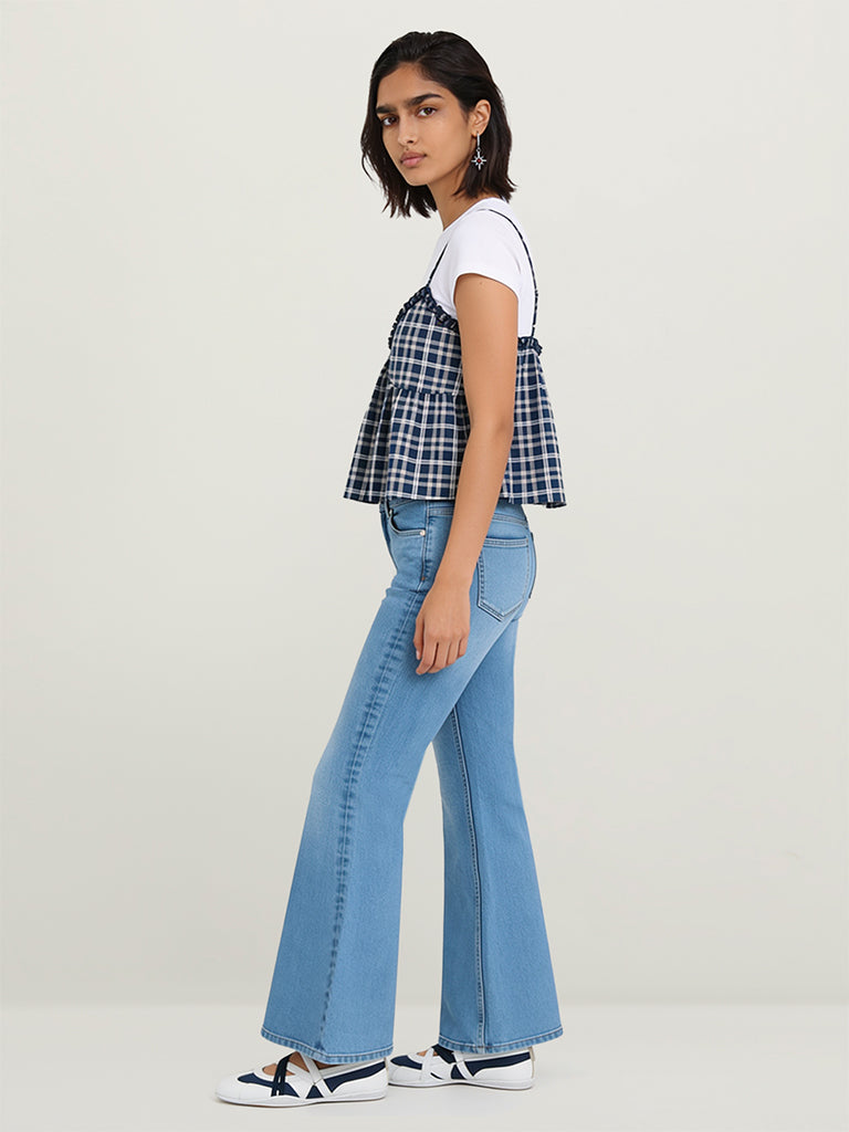 Regular-Fit Checkered Top