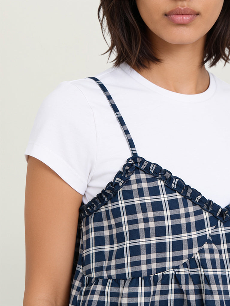 Regular-Fit Checkered Top