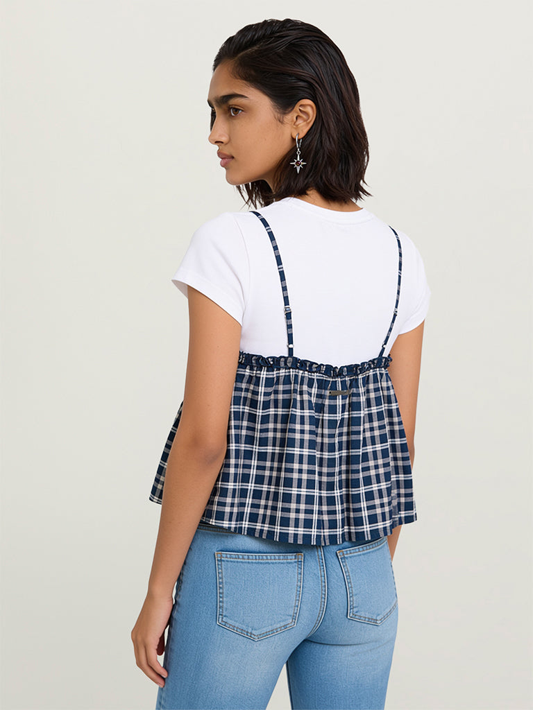 Regular-Fit Checkered Top