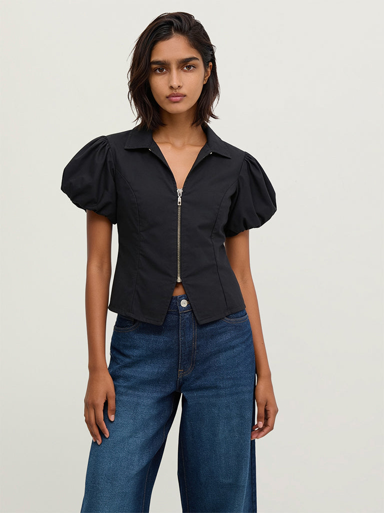 Fitted Solid Blouse