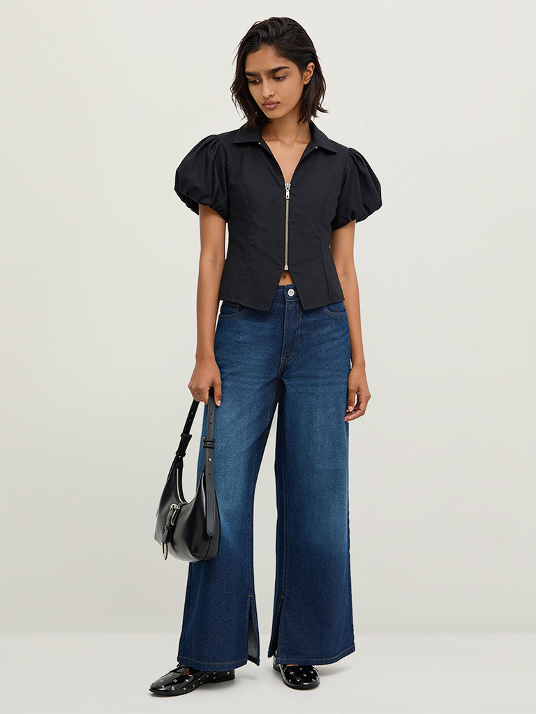 Fitted Solid Blouse