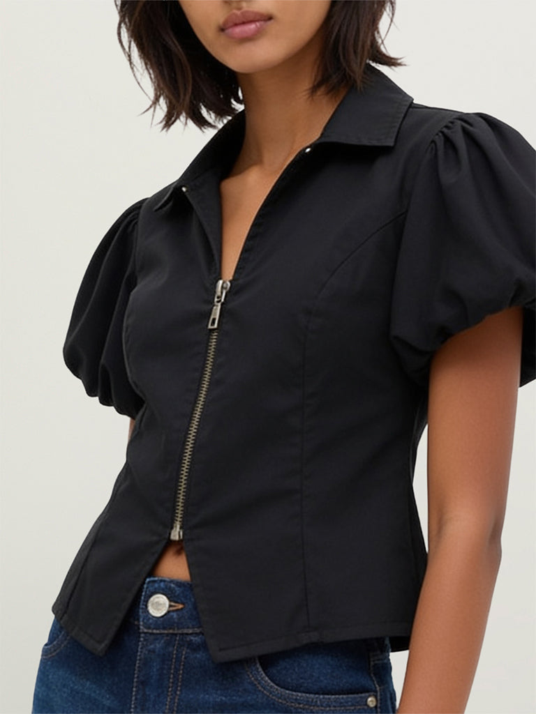 Fitted Solid Blouse