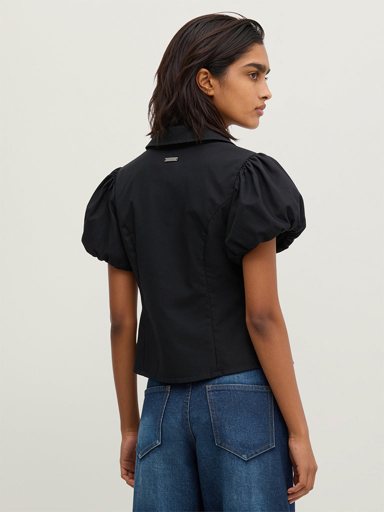 Fitted Solid Blouse