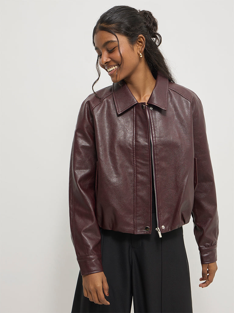 Regular-Fit PU Jacket