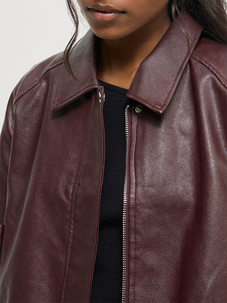 Regular-Fit PU Jacket