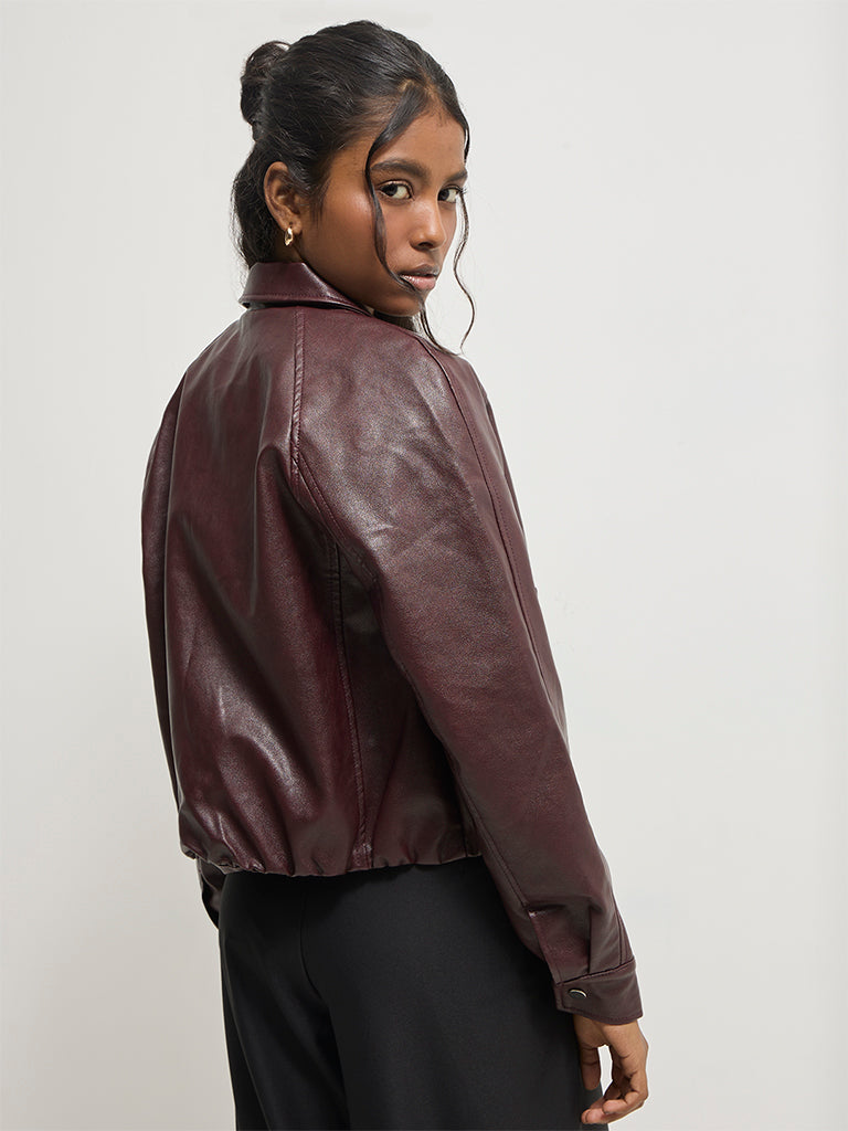 Regular-Fit PU Jacket